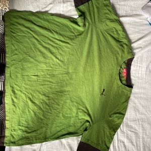 A Puma y2k, green and brown long sleeve.